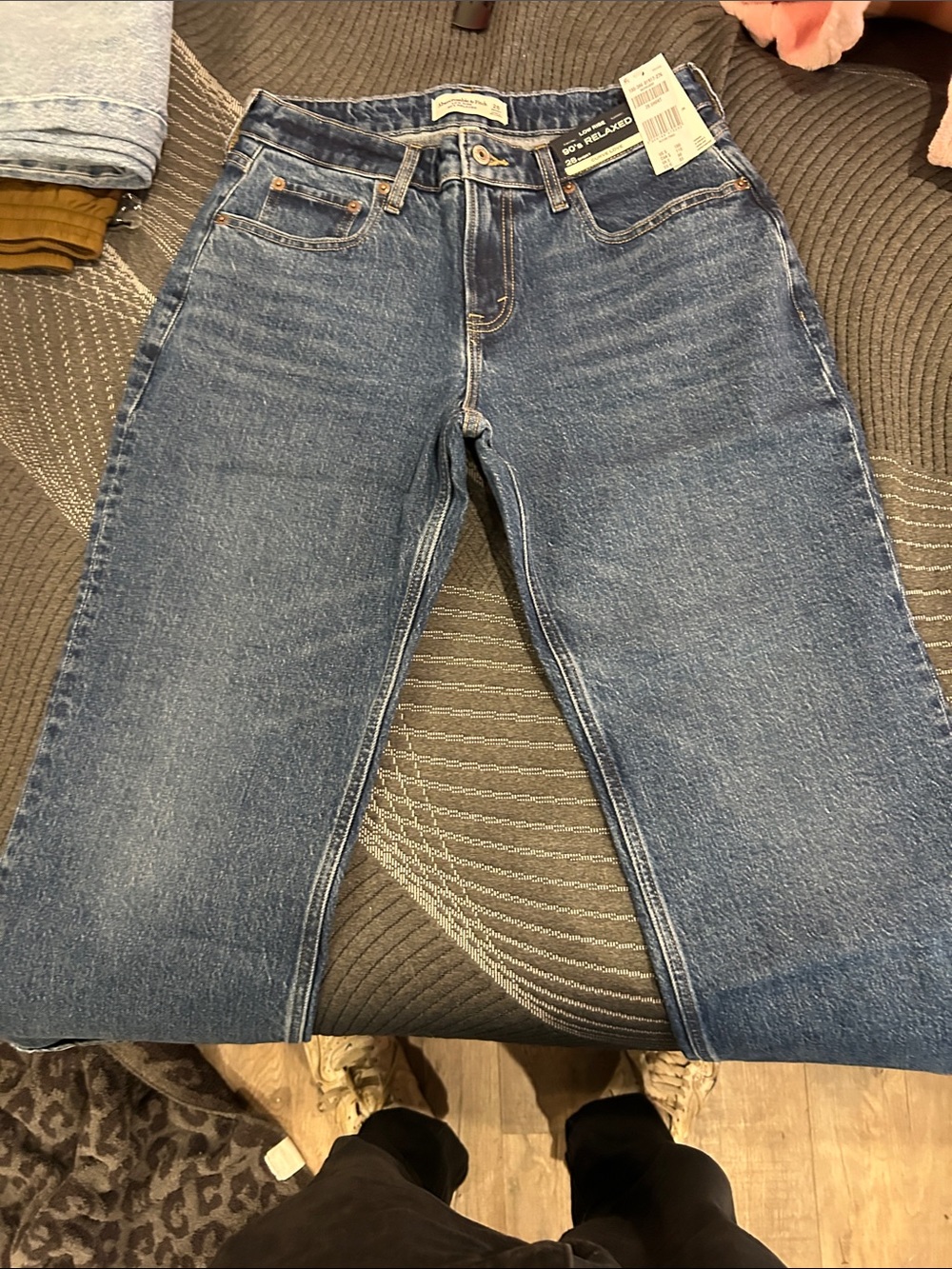 Abercrombie & Fitch Women's Straight-Leg Blue Jeans